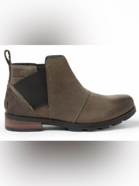 Sorel Emelie Chelsea Taupe Boots Size 7 Waterproof
